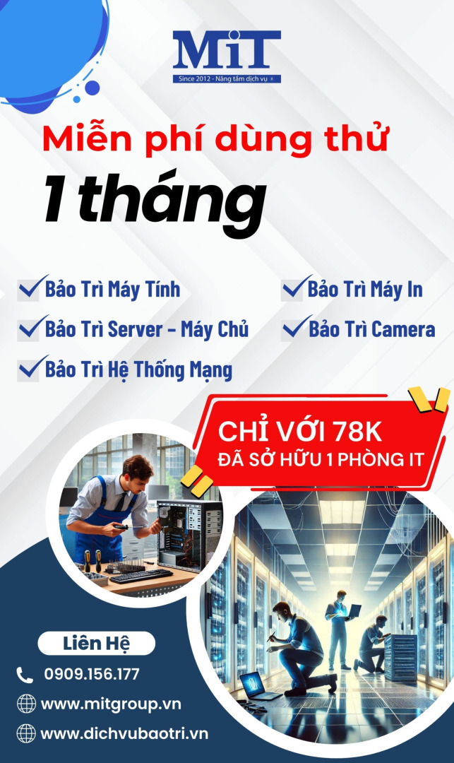 Banner dọc bảo trì máy tính 78k - miễn phí dùng thử 1 tháng - mitgroup.vn