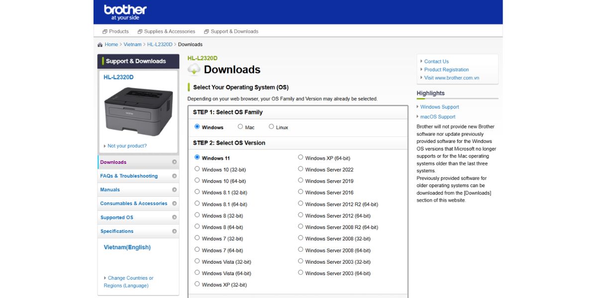Driver máy in brother hl-2320d (2)