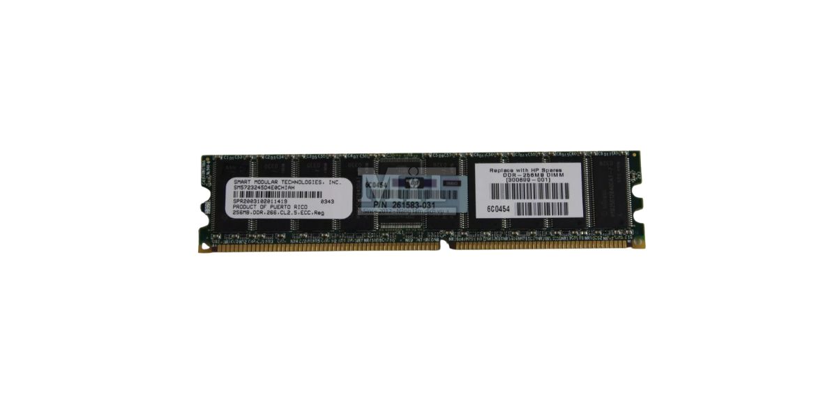 287495-b21 hp 256mb ddr pc2100 266mhz ecc registered2